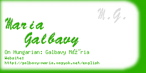 maria galbavy business card